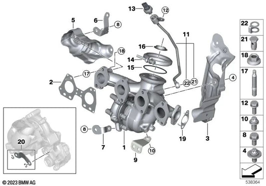 Junta Metálica para BMW Serie 1 E81, E82, E87N, E88, F20, F20N, F21, F21N, F40 Serie 2 F22, F22N, F23, F23N, F44, F45, F45N, F46, F46N, G42, U06 Serie 3 E90, E90N, E91, E91N, E92, E92N, E93, E93N, F30, F30N, F31, F31N, F34, F34N, G20, G20N, G21, G21N, G28