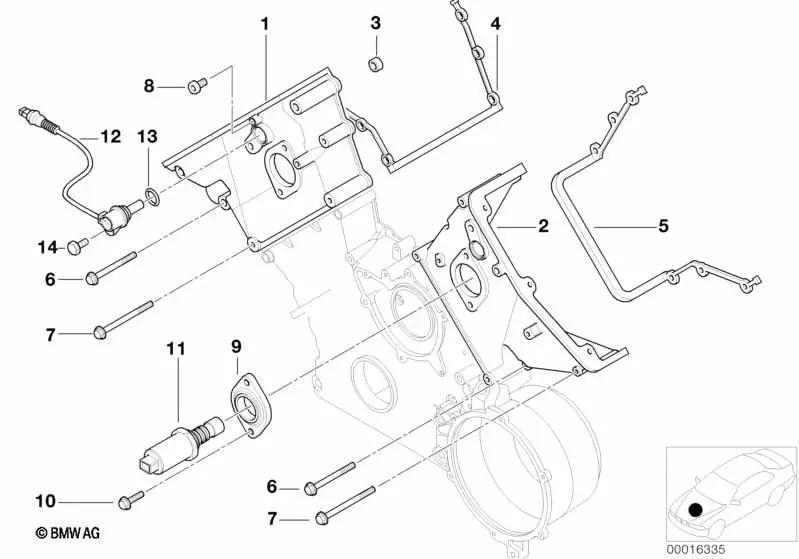 Sensor de árbol de levas para BMW E39, E38, E53, E52 (OEM 12147539166). Original BMW.