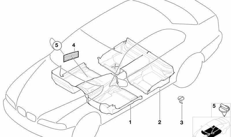 Tapón de cierre 18mm OEM 51478127272 para BMW E34, E39, E32, E38, E31, E52. Original BMW