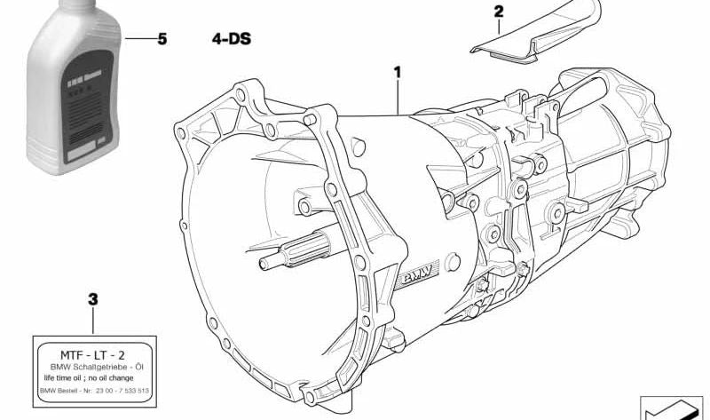 Juego de juntas para BMW Serie 3 E46, X5 E53 (OEM 23117511935). Original BMW