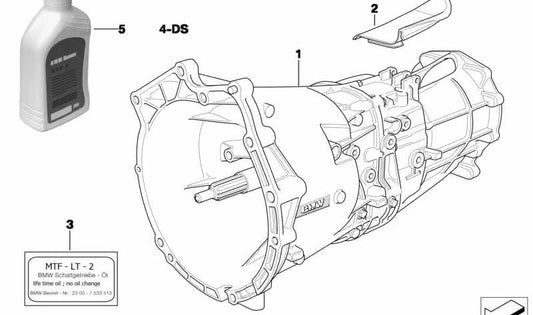 Juego de juntas para BMW Serie 3 E46, X5 E53 (OEM 23117511935). Original BMW