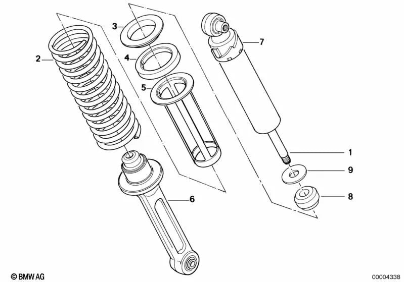 Amortiguador para BMW (OEM 33532310503). Original BMW