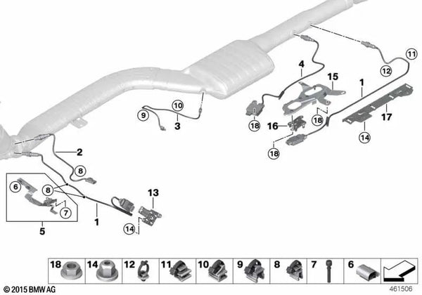 Sensor de Partículas Diésel para BMW Serie 3 G20, G21 Serie 5 G30, G31 Serie 6 G32 Serie 7 G11, G12 Serie 8 G16 (OEM 13628582026). Original BMW.