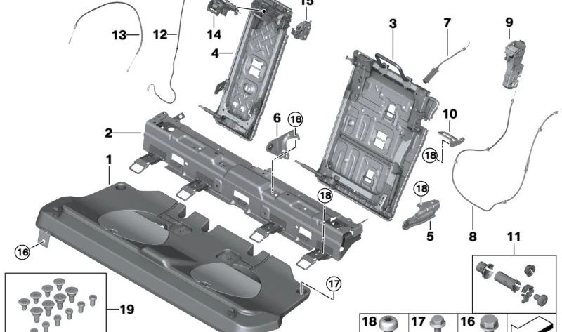 Cable de desbloqueo OEM 52207484206 para BMW G06, F96. Original BMW.