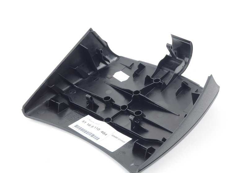 Embellecedor reposabrazos central trasero para BMW Serie 1 E81, E82, E87N, E88 (OEM 51169110484). Original BMW.