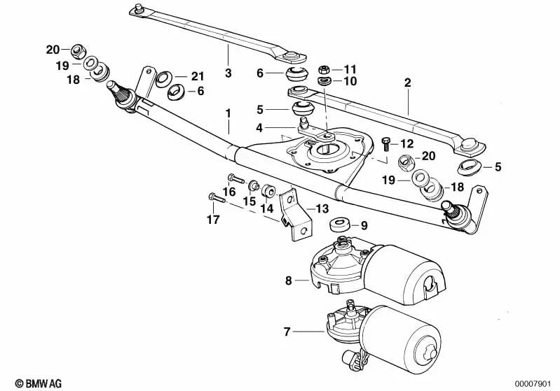 Soporte para BMW Serie 3 E36 (OEM 61611387406). Original BMW