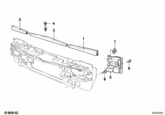 Rechte Dichtung für BMW Serie 3 E21 (OEM 51711885928). Original BMW