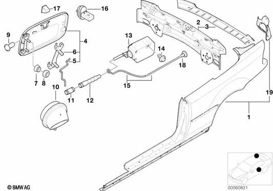 Kompletter Heckspoiler für BMW 3er E46 (OEM 41347130268). Original BMW