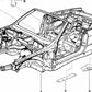 Refuerzo para transmisión derecha para BMW E36 (OEM 41122256494). Original BMW.