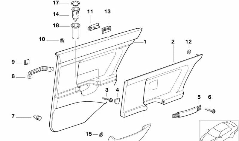 Toma de Encendedor para BMW E36, E46, E60, E61, E63, E83, E53 (OEM 61346973036). Original BMW