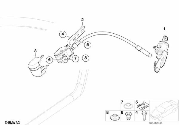 Tapa de cubierta derecha para BMW Serie 3 E46 (OEM 51377028920). Original BMW.