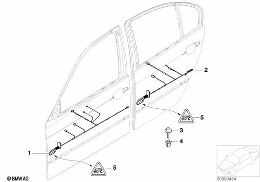 Cableado de puerta trasero para BMW X6 E71, E72 (OEM 61129243559). Original BMW