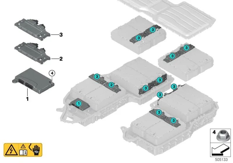 Cell Monitoring Electronics for BMW X5 G05 (OEM 61278843384). Original BMW