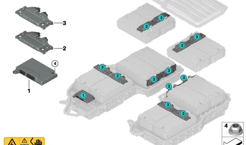 Módulo de control de batería OEM 61279469525 para BMW G05, G06, G07, G30, G31, G11, G12, G14, G15. Original BMW.