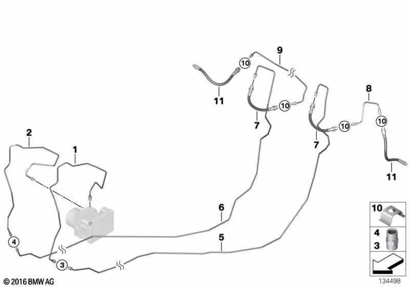 Rohr für BMW E90, E92, E93 (OEM 34302283689). Original BMW