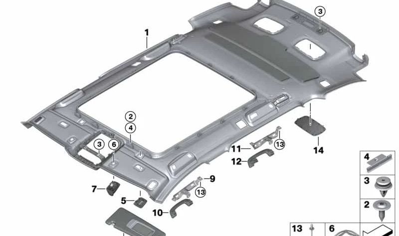 Rejilla de altavoz para BMW Serie 5 G31, G31N (OEM 51467438453). Original BMW.