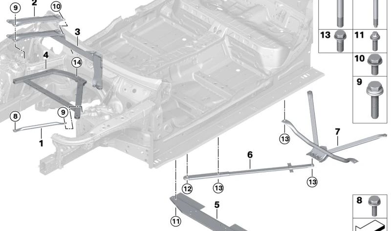 Vite esagonale OEM 07145A02649 per BMW G60, G61, G68, G70. BMW originale.