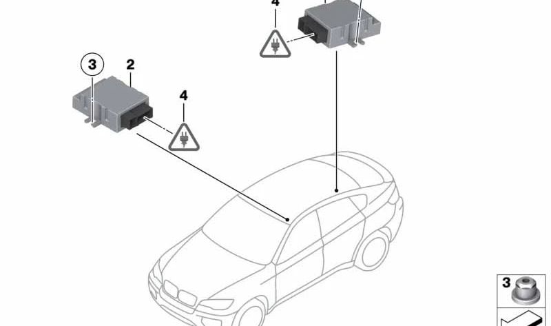 Módulo de control de la bomba de combustible OEM 16147407504 para BMW E84, E70, E71, E72. Original BMW.