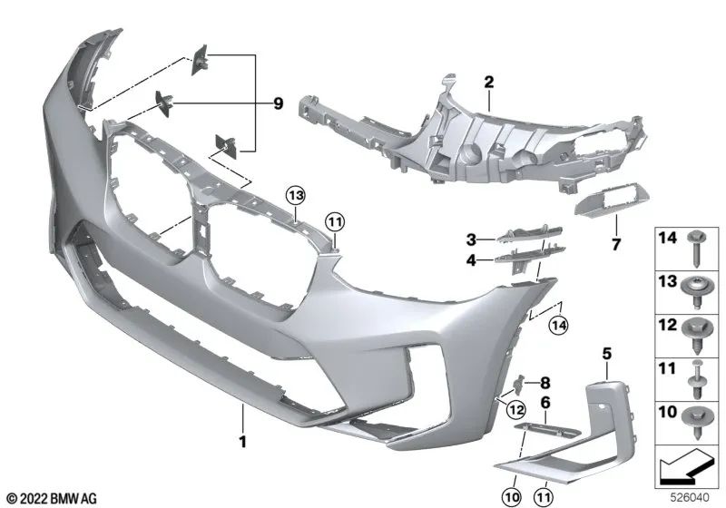 Soporte izquierdo para BMW F97N, F98N (OEM 51118082771). Original BMW.