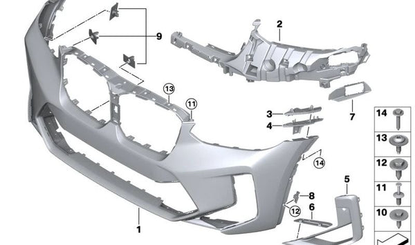 Conjunto de Soporte Sensor PDC-PMA delantero para BMW X3 F97N, X4 F98N (OEM 51117885212). Original BMW