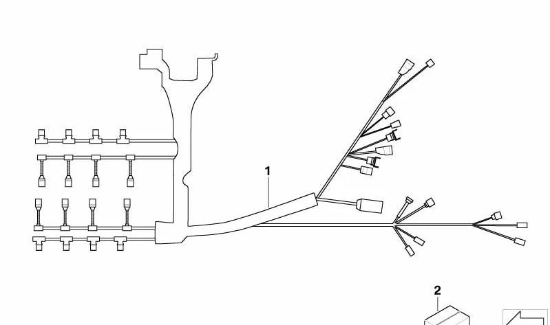 Arnés de cableado motor OEM 12517839272 para BMW Serie 3 {E90, E92, E93}. Original BMW.