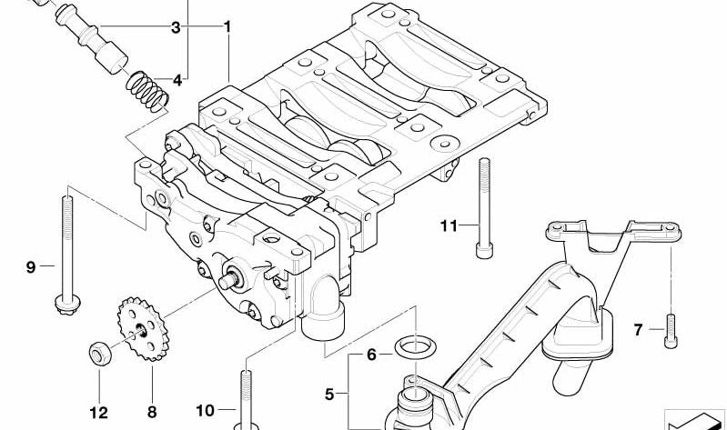 Unidad de bomba de aceite-ejes de equilibrado para BMW E83, E83N (OEM 11277594472). Original BMW