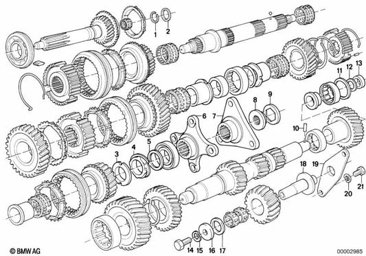 Distanzscheibe para BMW E21, E30, E12, E28 (OEM 23221205792). Original BMW