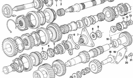 Tensioner pin for BMW 3 Series E21, E30 5 Series E12, E28, E34 (OEM 07119941122). Original BMW.