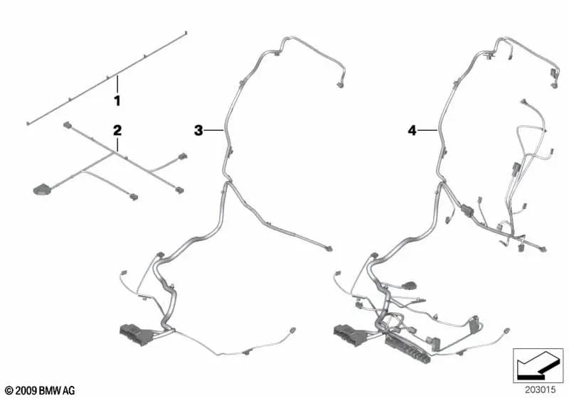 Rep.- Cableado RSE Asiento delantero derecho para BMW Serie 5 F07, F10, F11, Serie 7 F01N, F02N (OEM 61129271820). Original BMW