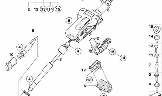 OEM 3230678716 Lenksäulensteuermodul für BMW E65, E66. Original BMW.