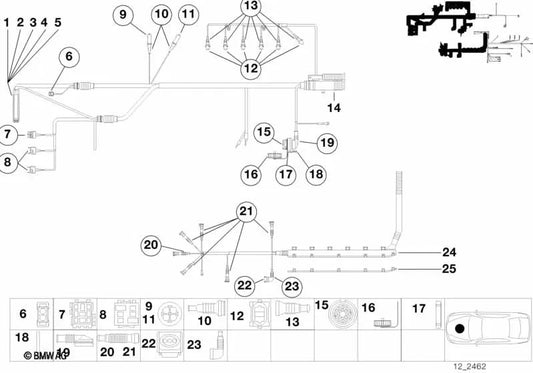 Connector Box DME / EGS Connecteurs pour BMW E34, E32, E31 (OEM 12521724131). BMW d'origine.