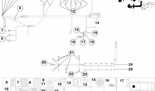 Cubierta superior para BMW Serie 3 E36 (OEM 12521317912). Original BMW