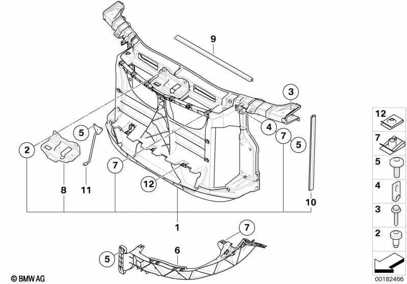 Soporte de faro derecho para BMW E82 (OEM 51648051988). Original BMW