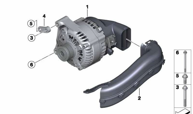 Compressor de ar condicionado OEM 64557627900 para BMW F20, F21, F30, F31. BMW original.