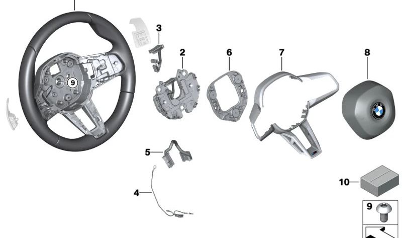 Volante Deportivo M de Cuero para BMW Serie 2 U06, X1 U11 (OEM 32305A4EE20). Original BMW