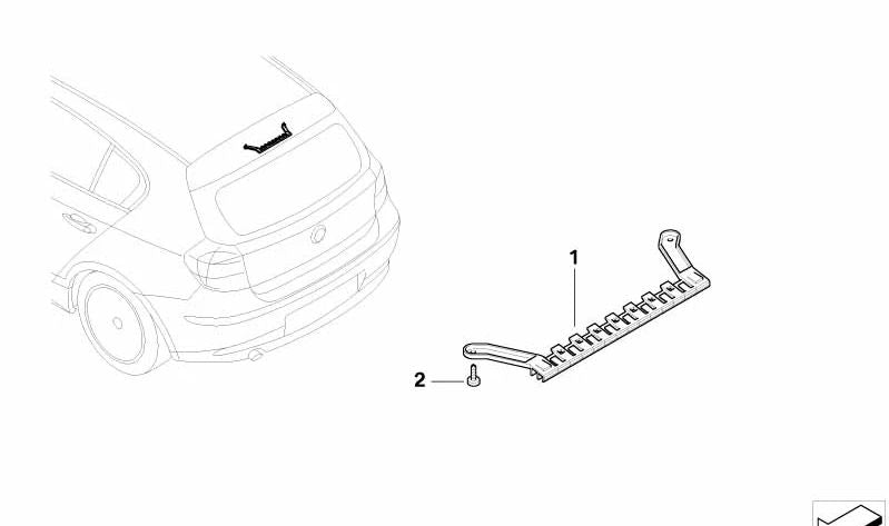 Tercera luz de freno OEM 63256931397 para BMW E81, E87. Original BMW