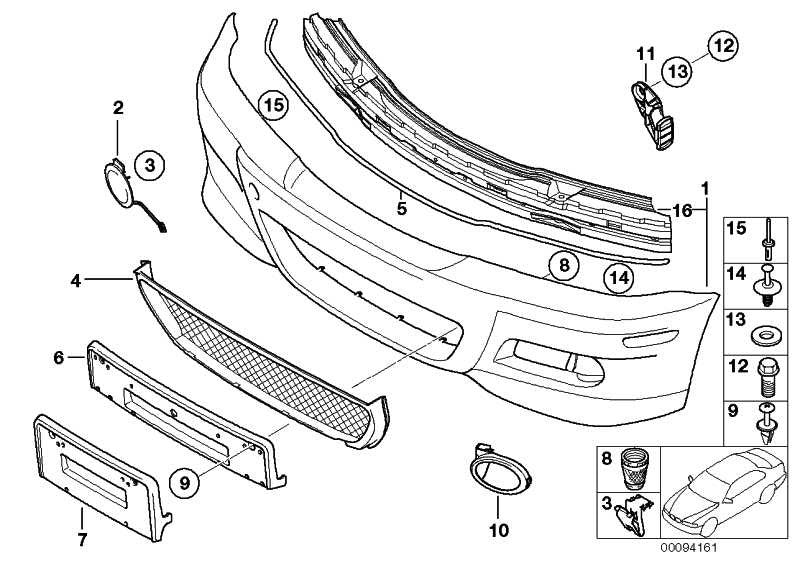 Argolla Tapa Tapita De Remolque Con Solapa Imprimada Para Parachoques Frontal M3 Bmw E46 . Original