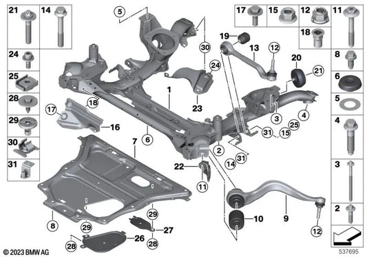 Soporte del Eje Delantero para BMW F23, F23N, F33, F33N (OEM 31106872122). Original BMW