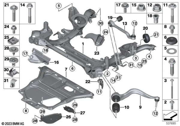 Amortiguador de Vibraciones para BMW F20, F21, F22, F23, F30, F31, F34, F35, F32, F33, F36 (OEM 31106861027). Original BMW