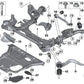 Gummi-Querlenkerbuchse für BMW F20, F21, F22, F23, F30, F31, F34, F35, F32, F33, F36, X3 F25, X4 F26 (OEM 31106786959). Original BMW.