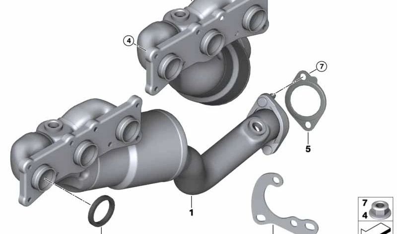 Anillo de sellado OEM 18407530606 para BMW E81, E82, E87, E88, E90, E91, E92, E93, E60, E61, F10, F11, F18, E63, E64, E65, E66, F01, F02, E84, E83, F25, E70, E85, E86, E89. Original BMW.