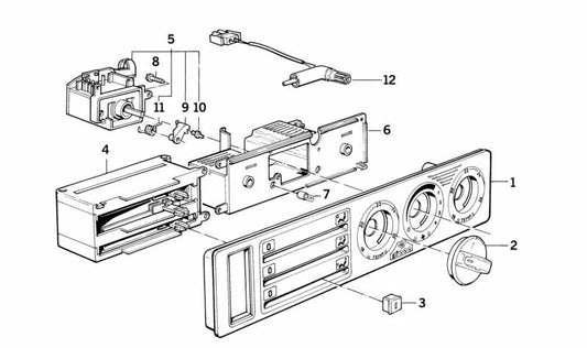 Heater regulator for BMW 5 Series E34 (OEM 64111384295). Original BMW