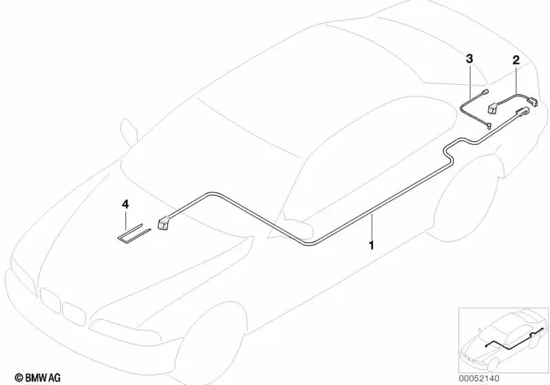 Cable de conexión para cambiador de CD para BMW E39 (OEM 61120140718). Original BMW.