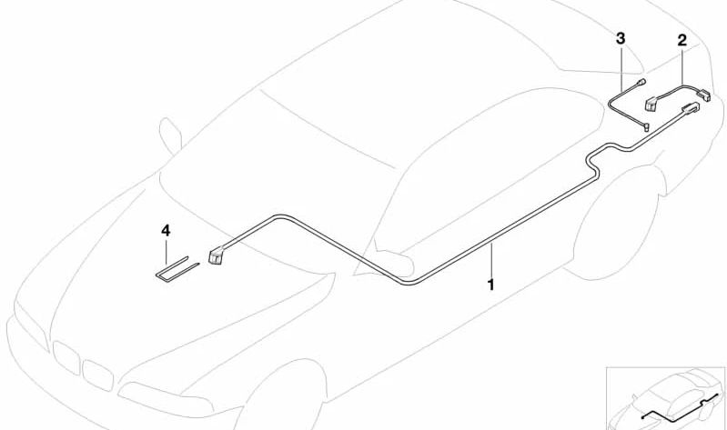 Cable de conexión para cambiador de CD para BMW E39 (OEM 65128372863). Original BMW.