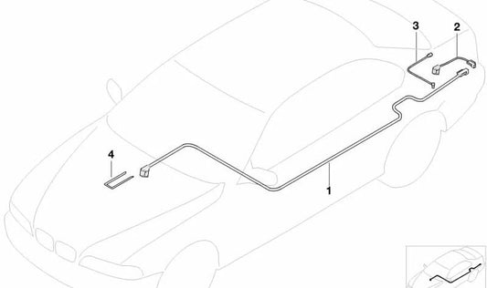 Cable de conexión para cambiador de CD para BMW E39 (OEM 65128372863). Original BMW.