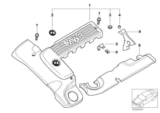 Cubierta Tapa Acústica Motor Para Bmw E46 () . Original Bmw. Recambios