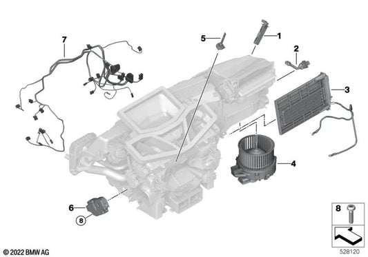 Heizungs-/Klimakabelsatz für BMW F90, G30, G31, G38, G32, G11, G12, F93, G16, F95, G05, G18, F96, G06, G07 (OEM 64119361700). Original BMW.