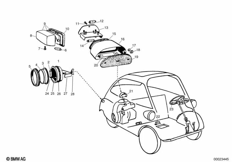 Luz de freno para BMW E83D (OEM 63258054557). Original BMW