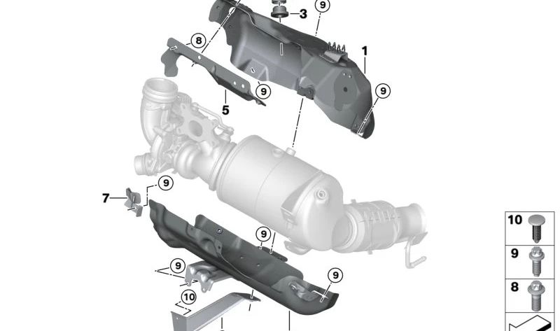 OEM support 11658489636 for BMW F70, U06, U11, U12, U10, F65, F66, U25. Original BMW.