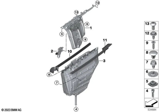 Rear right side window moulding for BMW 4 Series F33, F33N (OEM 51377279766). Original BMW